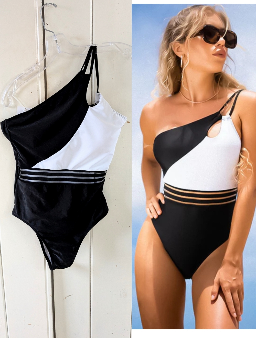 Revello One-Shoulder Swimsuit NWT sz L